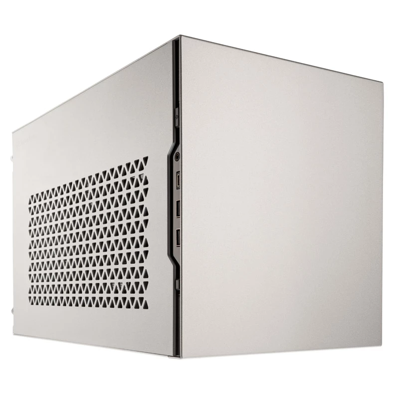 Caja Mini-ITX SILVERSTONE SST-SG15S, caja compacta de aluminio plateado