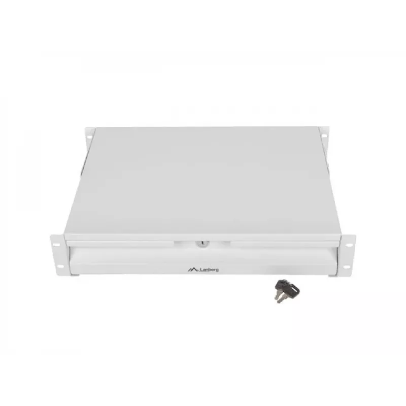 CAJÓN PARA RACK 19 2U 360MM GRIS LANBERG (2U/483X360MM CAPACIDAD DE CARGA HASTA 90KG, MONTAJE DE 4 PUNTOS)