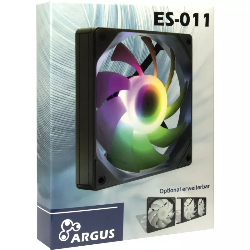 Ventilador para caja de PC INTER-TECH ES-011, 120 mm, negro, 1 ud.