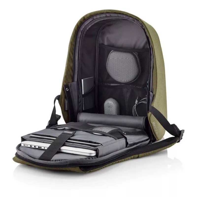 Mochila casual XD-Design Bobby Hero Small verde de piel PU
