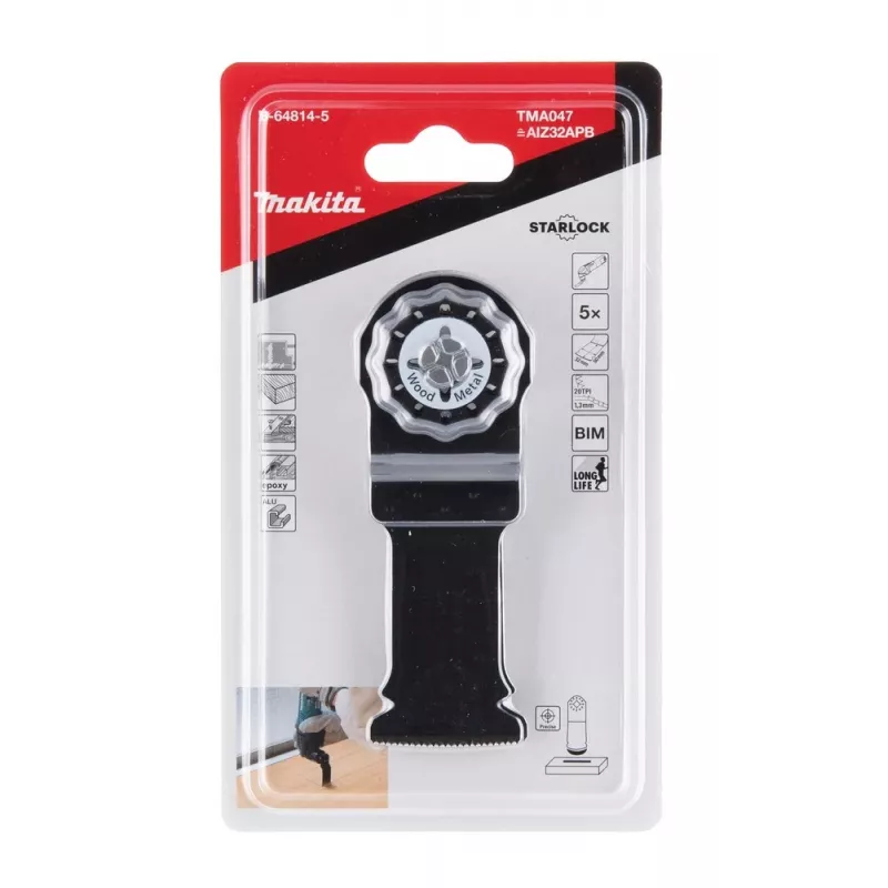 Makita B-64814-5 (TMA047) hojas de corte por inmersión, 32 mm, Starlock, bimetálicas, 5 uds.
