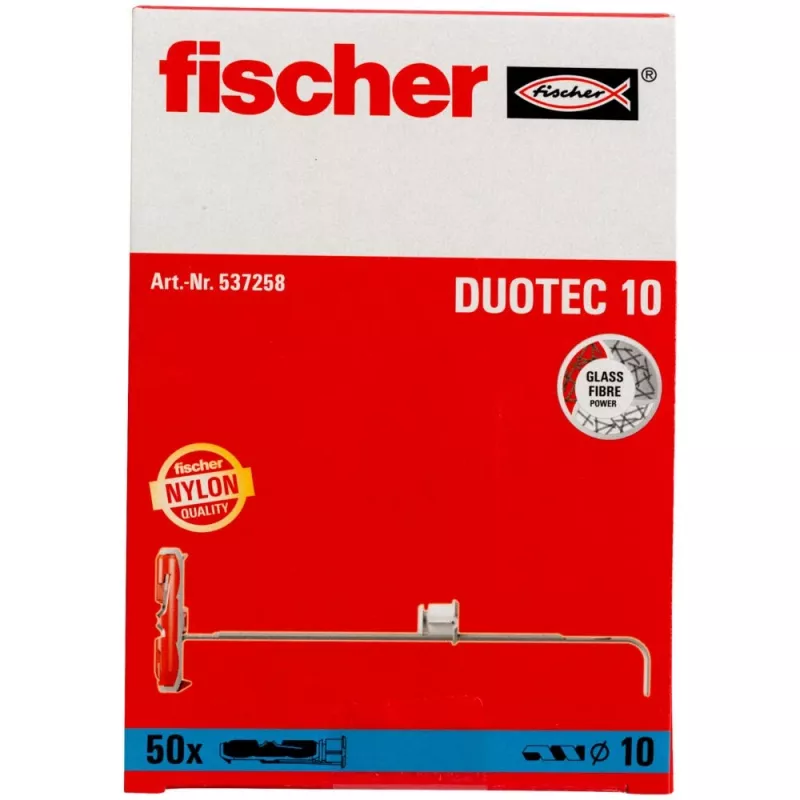 Taco con tornillo / taco de pared Fischer 537258 50 uds. set de tornillos y tacos 50 mm