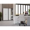 ESTANTERÍA CERRADA OLIV 2D, ANTRACITA/Blanco SET