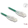 Cable de red DeLOCK RJ45 Cat.6A macho a macho U/FTP fino 1 m verde