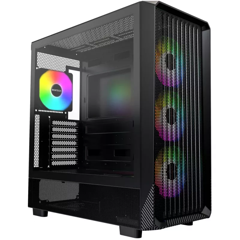Caja de PC Montech X5 Midi Tower Negro ATX 3 ventiladores de 140 mm
