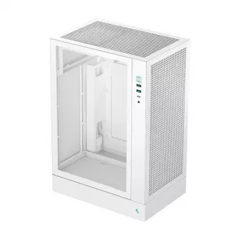 Caja de PC DeepCool CH170 PLUS WH Midi Tower — blanca, cristal templado, compatible con Micro ATX/Mini-ITX, GPU hasta 34,2 cm, altura del disipador de CPU 164 mm