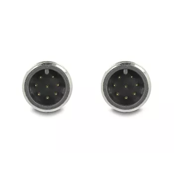 Cable de red DeLOCK M12 cable codificado A 8 pines conector macho a conector macho Cat5e 1 m negro