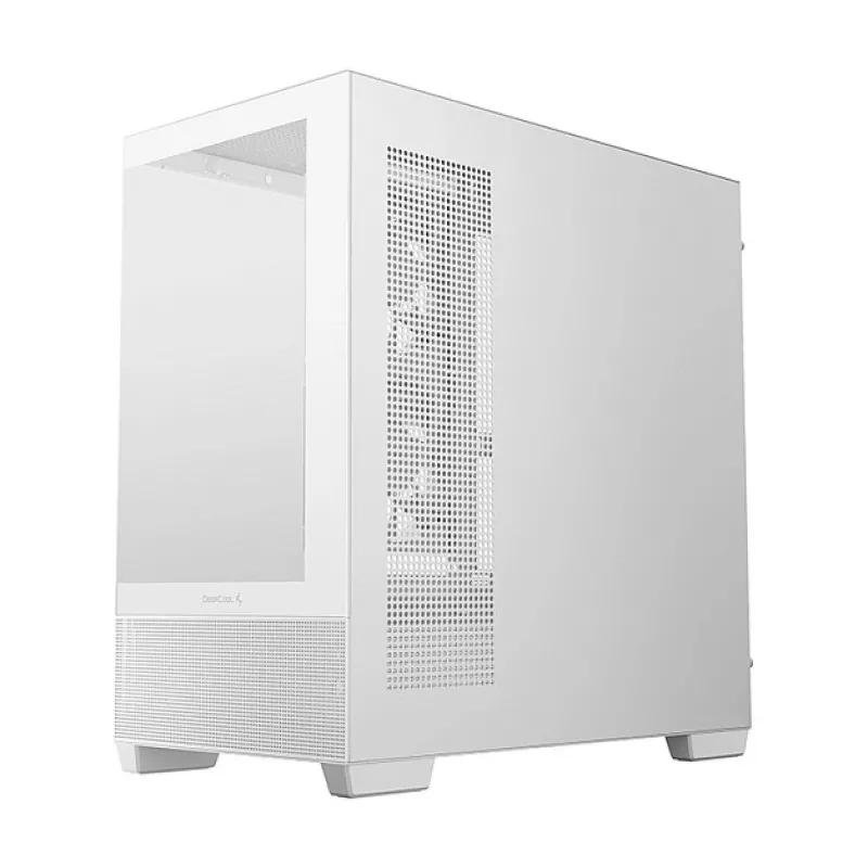 Caja semitorre PC DeepCool CG380 3F WH — Blanca, 235×437×451 mm, compatible con 2,5