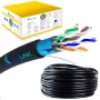 Cable de red Extralink Twisted Pair CAT5E FTP (F/UTP) V2 Outdoor 305M negro
