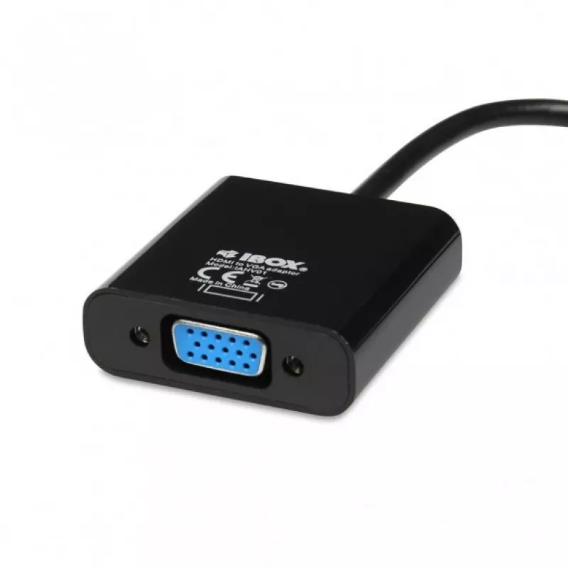 Adaptador iBox IAHV01 de HDMI a VGA, negro