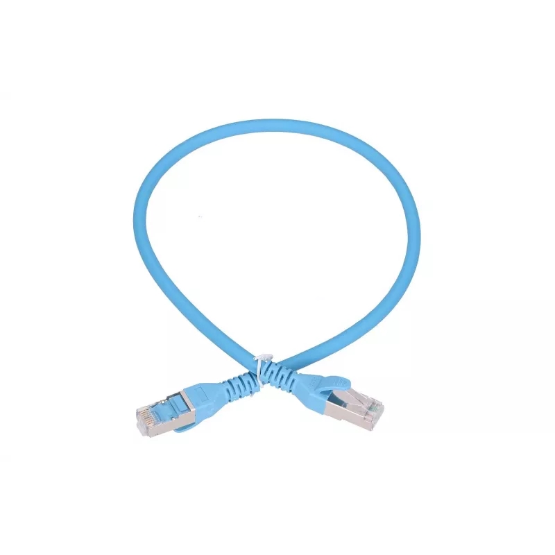Cable de red Extralink LAN cable de parcheo Cat.6A RJ-45 Cat6a 0,5 m azul