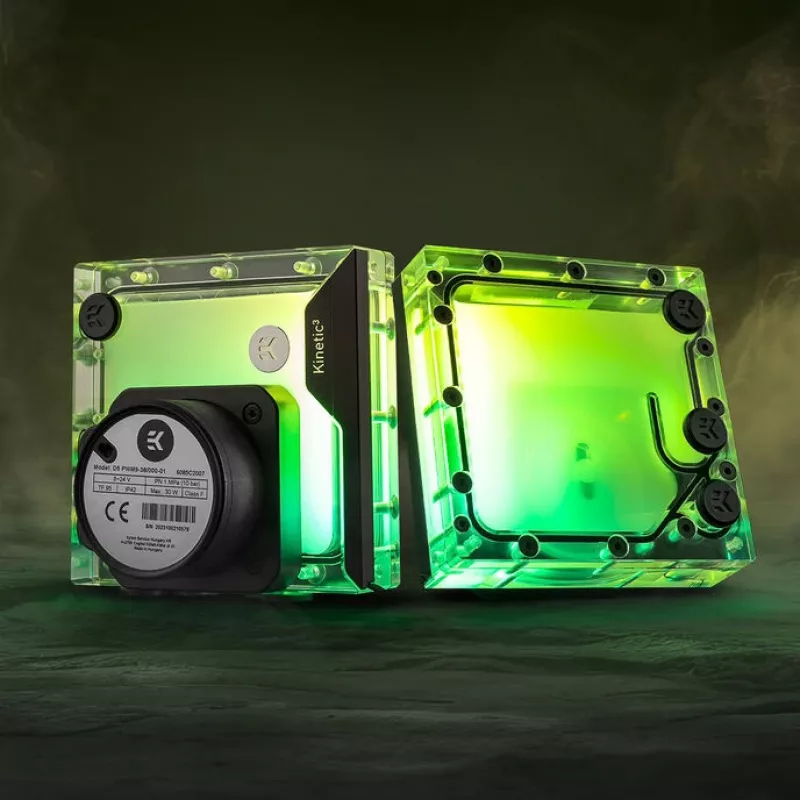 Combo de bomba y depósito ek water blocks EK-Quantum Kinetic3 FLT D5 PWM 120mm D-RGB