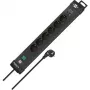 Alargador de corriente Brennenstuhl 1951160608 3 m 6 tomas AC para interior negro