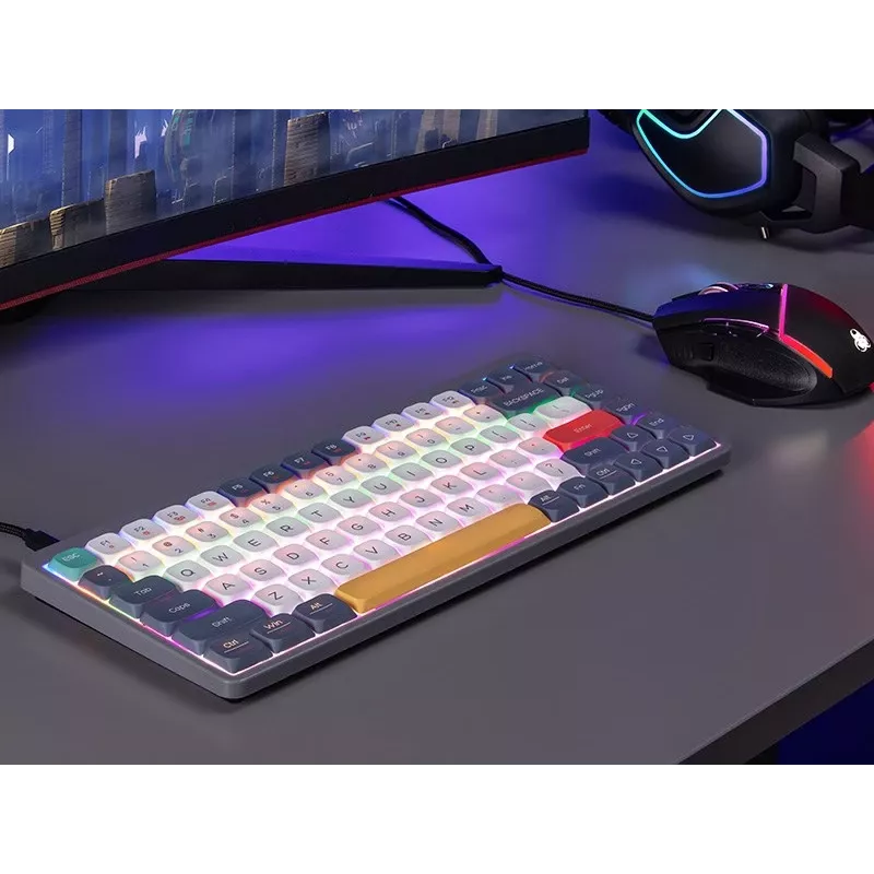 Teclado mecánico Tracer FINA 84 gris (interruptor Outemu Red) TRAKLA47279