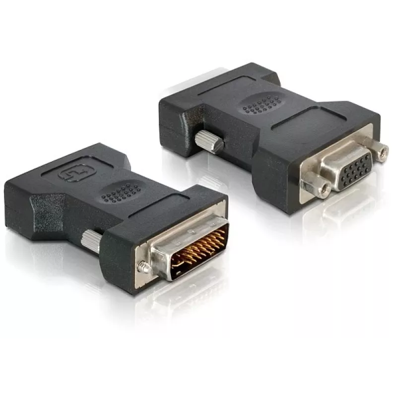 VGA 15 pines conector hembra a DVI 24+5 conector macho DeLOCK 65016