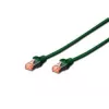 Cable de parcheo Digitus CAT 6A S/FTP 0,5 m verde DK-1644-A-005/G