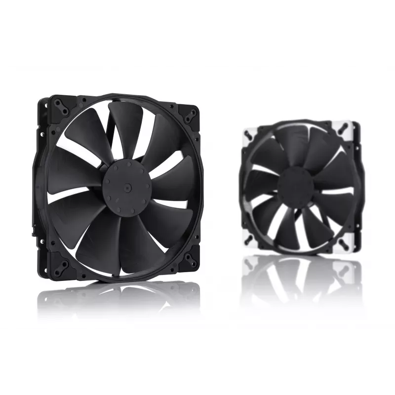Noctua NF-A20 PWM chromax.black.swap ventilador de caja, 200 mm, 350–800 rpm, 18,1 dB, rodamiento SSO2, negro