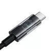 Cable USB-A a USB-C Baseus Gem 1m 100W carga rápida, funda de nailon, negro