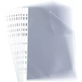 Funda de prospectos ELBA, A4, PP, 0,06 mm, cristal transparente, abierta por arriba, perforación europea, 230 x 307 mm (M970506)