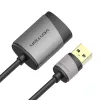 Vention tarjeta de sonido externa USB 0,15M gris metal tipo