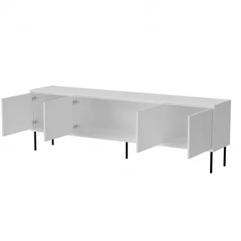 Mueble RTV ABI 4D 200x38x62 blanco mate