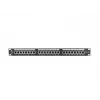 Patch panel 1U LANBERG PPS5-1024-B — 24 puertos RJ-45 Cat5, metal, negro, montaje en rack