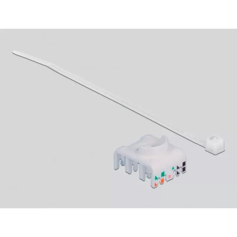 Delock - adaptador modular - montaje en carril DIN - CAT 6a - STP - gris - 1 conexión (86014)