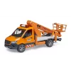 Vehículo BRUDER MB Sprinter plataforma elevadora edad recomendada 3+