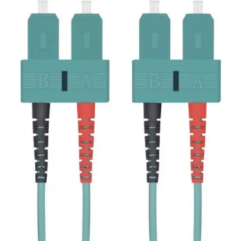 Cable de red de fibra óptica helos 50/125 µm OM3 SC 15 m dúplex aqua
