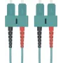 Cable de red de fibra óptica helos 50/125 µm OM3 SC 15 m dúplex aqua