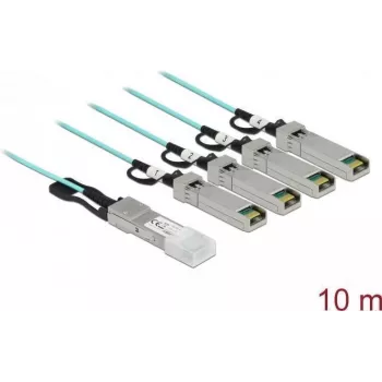 Cable óptico activo QSFP+ a 4 x SFP+ 10 m DeLOCK 84073