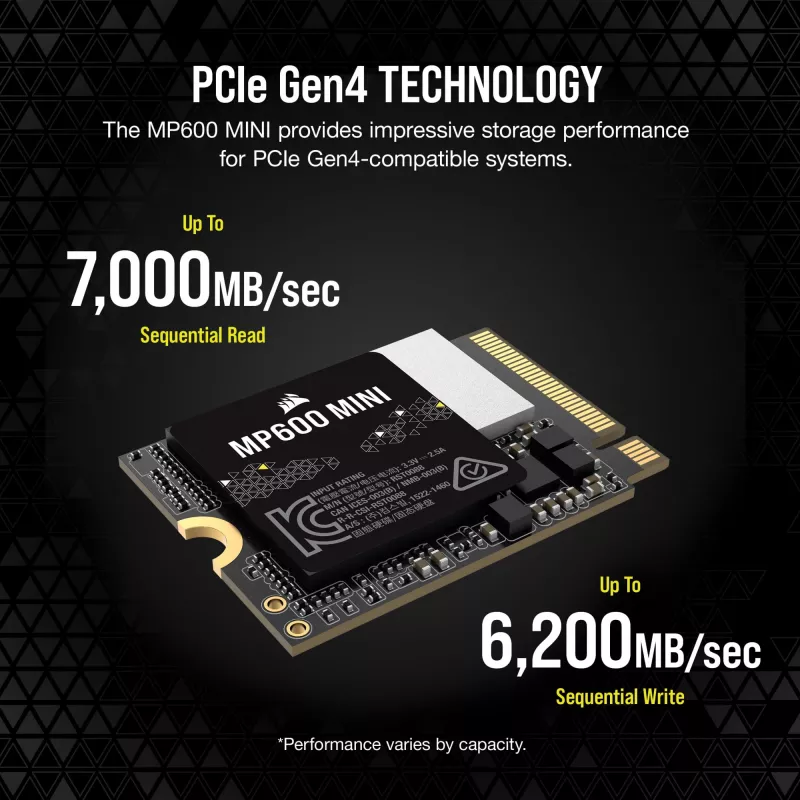 Corsair MP600 Mini - SSD - 2 TB - interna - M.2 2230 - PCIe 4.0 x4 (NVMe)