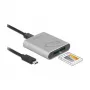 Lector de tarjetas DeLOCK 91751 USB 3.2 Gen 1 Type-C plateado