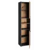 Armario alto de baño top e shop S40 ANTHRACIT/ARTISAN, de pie, 400×300×1700 mm, 6 estantes, 2 puertas
