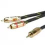 ROLINE GOLD cable de conexión de audio jack 3,5 mm estéreo – 2x RCA, conector macho/conector macho 2 (11.09.4273)