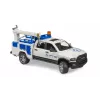 Coche Dodge RAM 2500 Service con luz giratoria y grúa BRUDER 02509