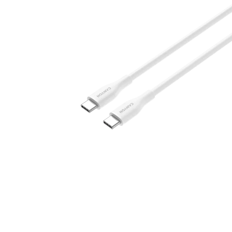 Cable CANYON CC60SC10 C-C 60W 1m silicona blanco