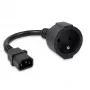 Adaptador de red QOLTEC IEC 320 C14 a enchufe francés, cable de 0,15 m