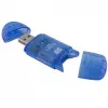 Titanum TA101B lector de tarjetas externo, USB 2.0, MicroSDHC/miniSD/MMC/SD/SDHC, azul