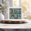 Manta MTO002W estación meteorológica con sensor externo, termómetro/higrómetro, reloj, blanca