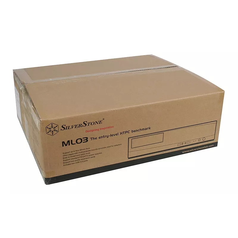 SilverStone MILO ML03 - Sobremesa - Micro-ATX - sin fuente de alimentación (ATX / PS/2) - Negro - USB/Audio (SST-ML03B-R)
