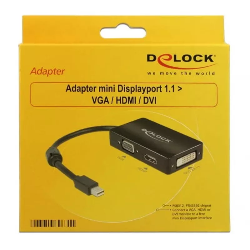 DeLOCK cable 0,16 m Mini DisplayPort/VGA + HDMI + DVI