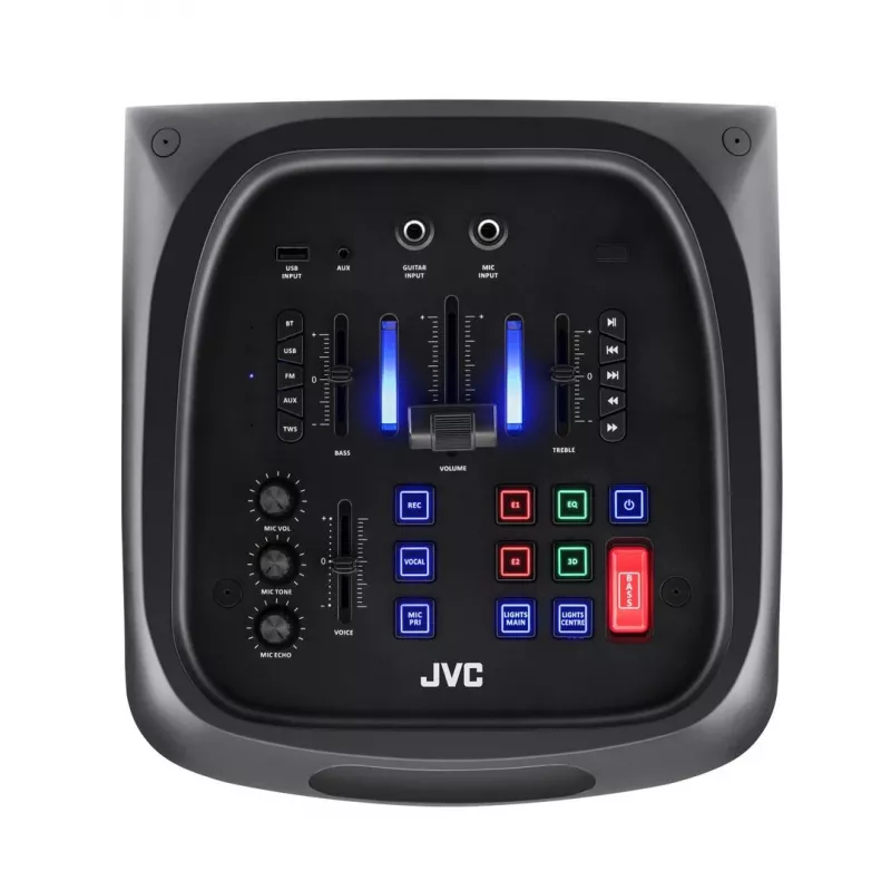 Altavoz de fiesta portátil JVC XS-EP624B — negro, a batería, Bluetooth