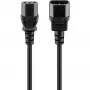 Alargador de cable de alimentación Goobay Wentronic, 1 m, Negro - conector macho C14 (conexión de alimentación) > conector hembra C13 (conexión de alimentación) (95125)