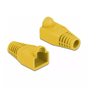 Alivio de tracción para conector macho RJ45 DeLOCK 86723 amarillo 20 uds.