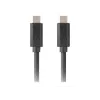 Cable USB-C a USB-C LANBERG CA-CMCM-32CU-0010-BK — USB 3.2 Gen 2, 1 m, negro, carga de 100 W, vídeo 4K