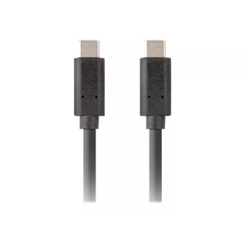 Cable USB-C a USB-C LANBERG CA-CMCM-32CU-0010-BK — USB 3.2 Gen 2, 1 m, negro, carga de 100 W, vídeo 4K