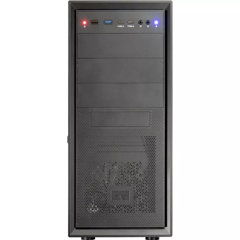 Caja de ordenador Inter-Tech ATX IT-8862 Plaid, Color Negro