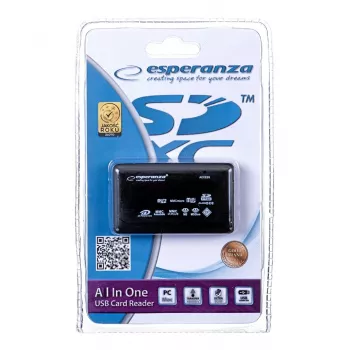 Lector de tarjetas Esperanza EA119 negro USB 2.0