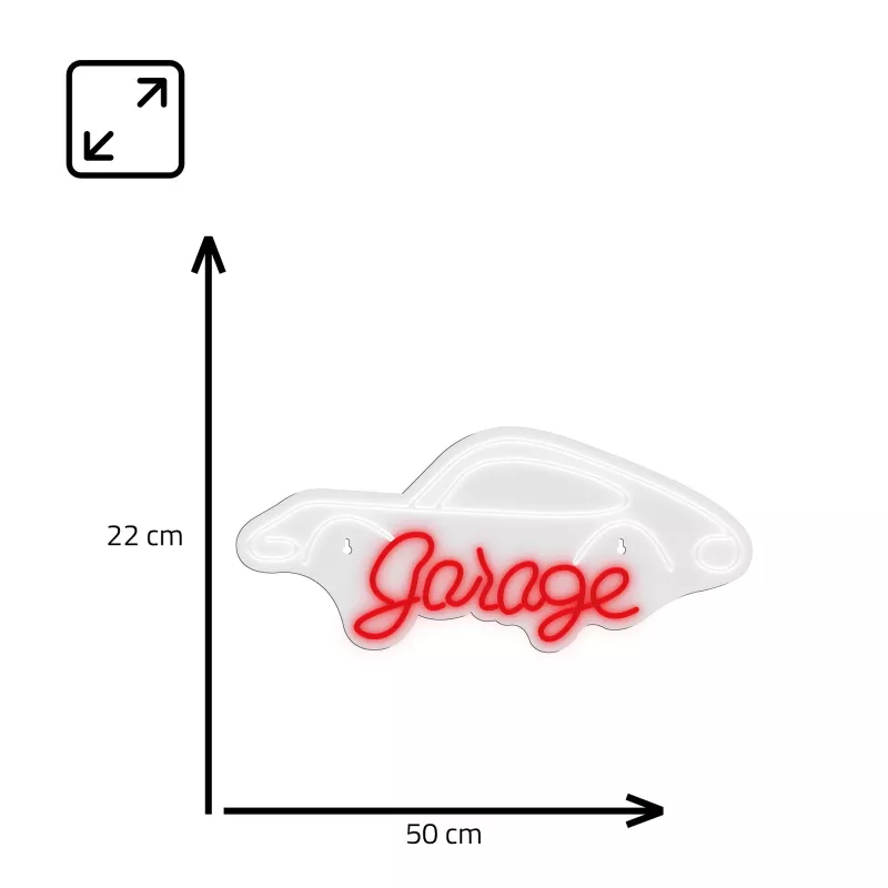 Luz de neón decorativa MANTA SNL95WH blanco-rojo — iluminación bicolor estilo neón